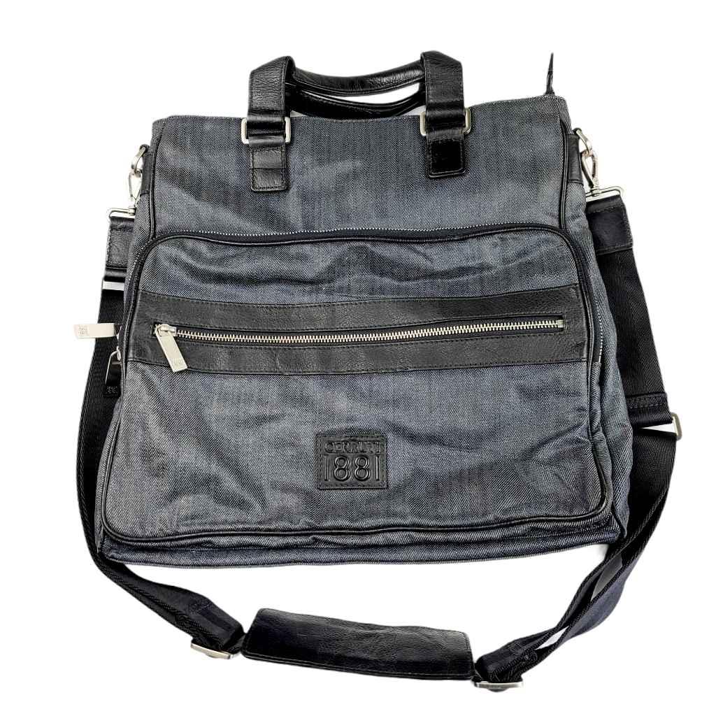 Cerruti 1881 Denim Messenger Navy Blue Bag